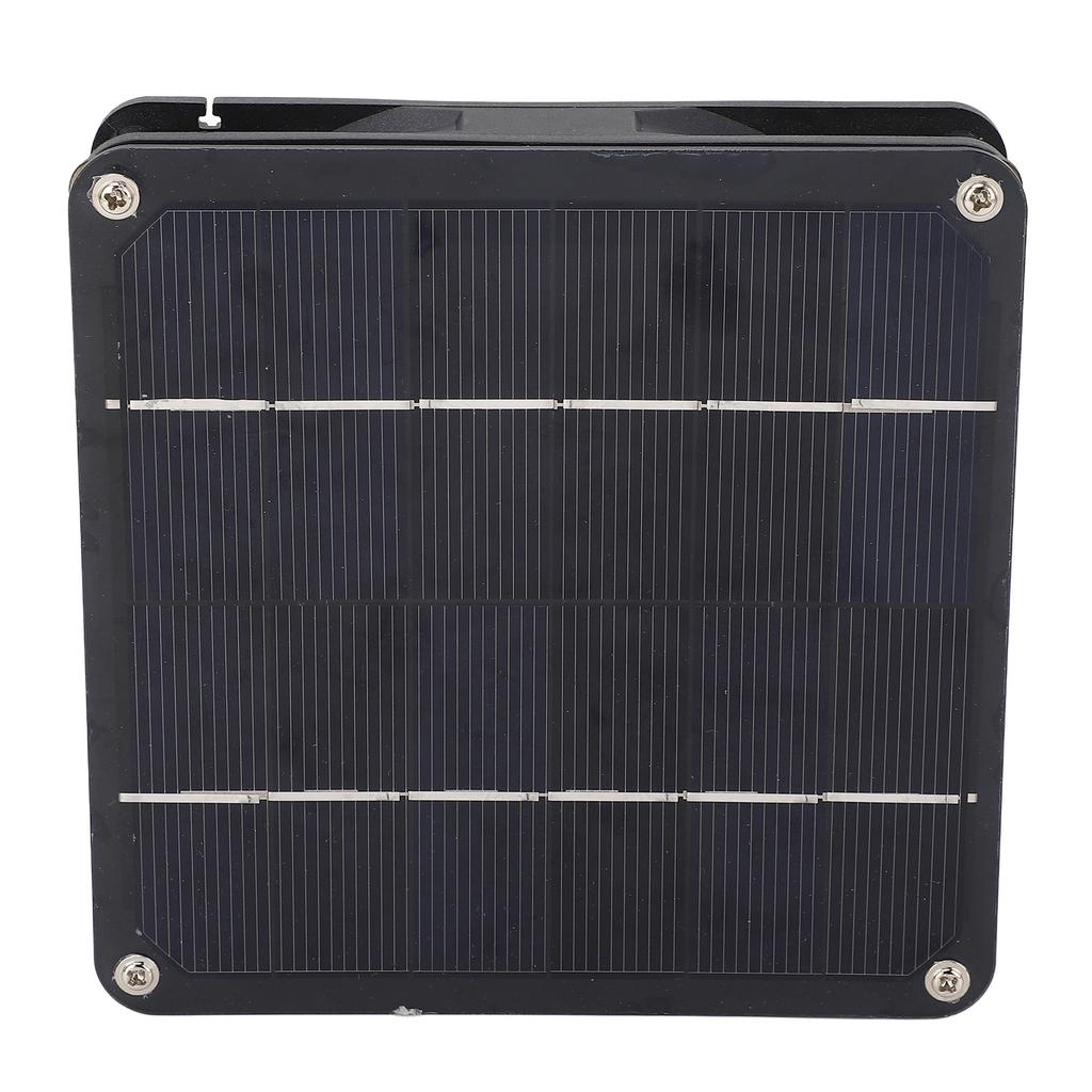 Solar Panel Powered Fan Kit 20W Monocrystalline Solar Panel Exhaust Fan Kit for Outdoor Travel Greenhouse Black