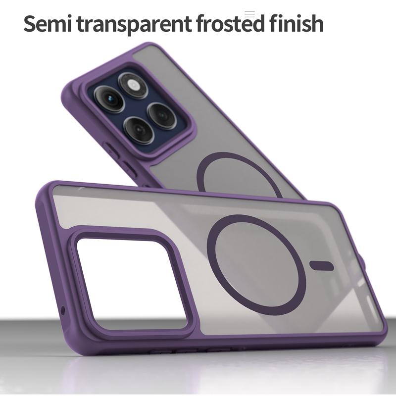 

For Motorola Moto Edge 60 Pro Case Semi-Transparent Frosted Matte PC+TPU Anti-fingerprint Translucent Cover For MOTO Edge60 Pro Motorola Edge 60 Pro