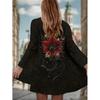 Boho Chic Printed Loose Long Sleeve Open Front Cardigan Women Comfortable Casual Outerwear