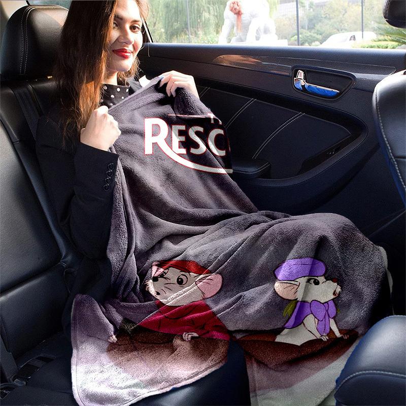 1pc, Disney The Rescuers Throw Blanket Soft & Cozy Blanket for Couch, Bed, Travel, Camping, Car