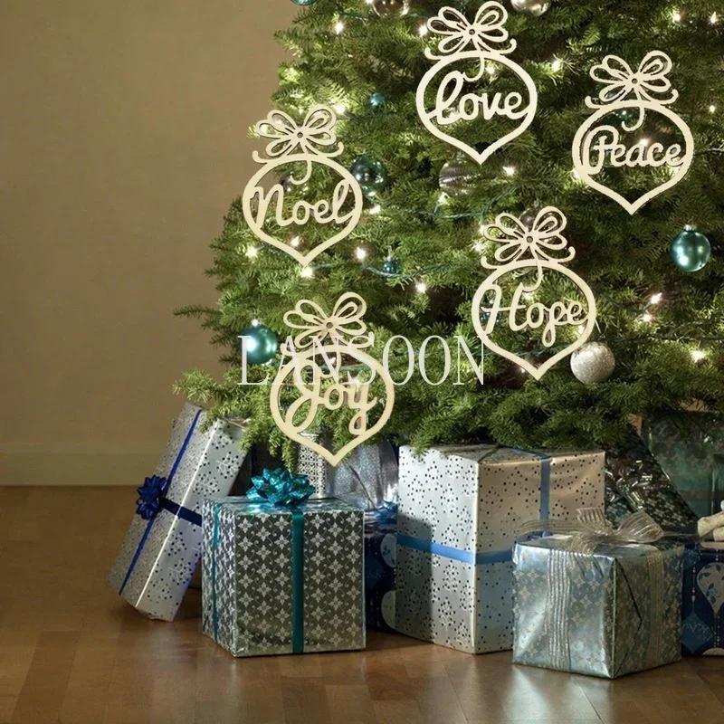 6pcs Christmas Wooden Ornaments Decorations Christmas Tree Ornaments Christmas Decorations
