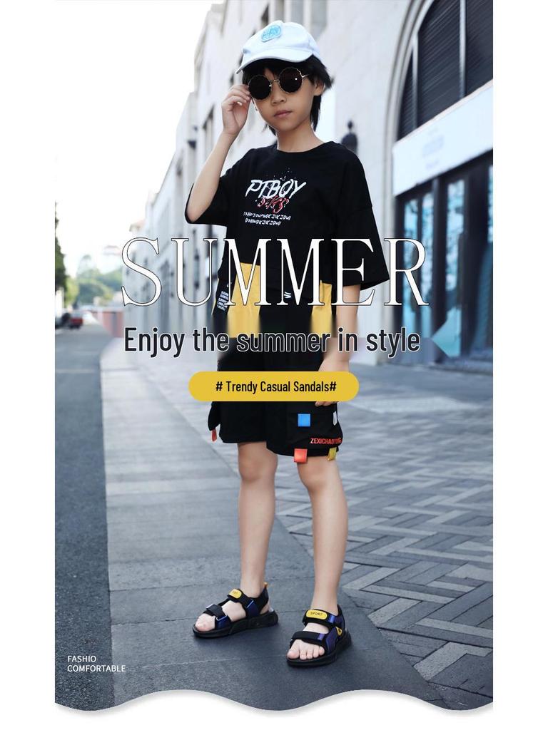 2025 Boys' Non-Slip Soft Sole Sports Beach Sandals for Kids