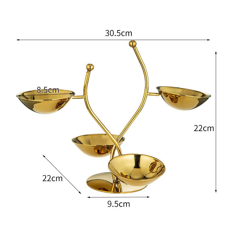 Stainless Steel Snack Platter 3-layer Fruit Plate Snack Bowl Dessert Plate Candy Bowl Pastry Plates Dried Fruit Platter Dish
