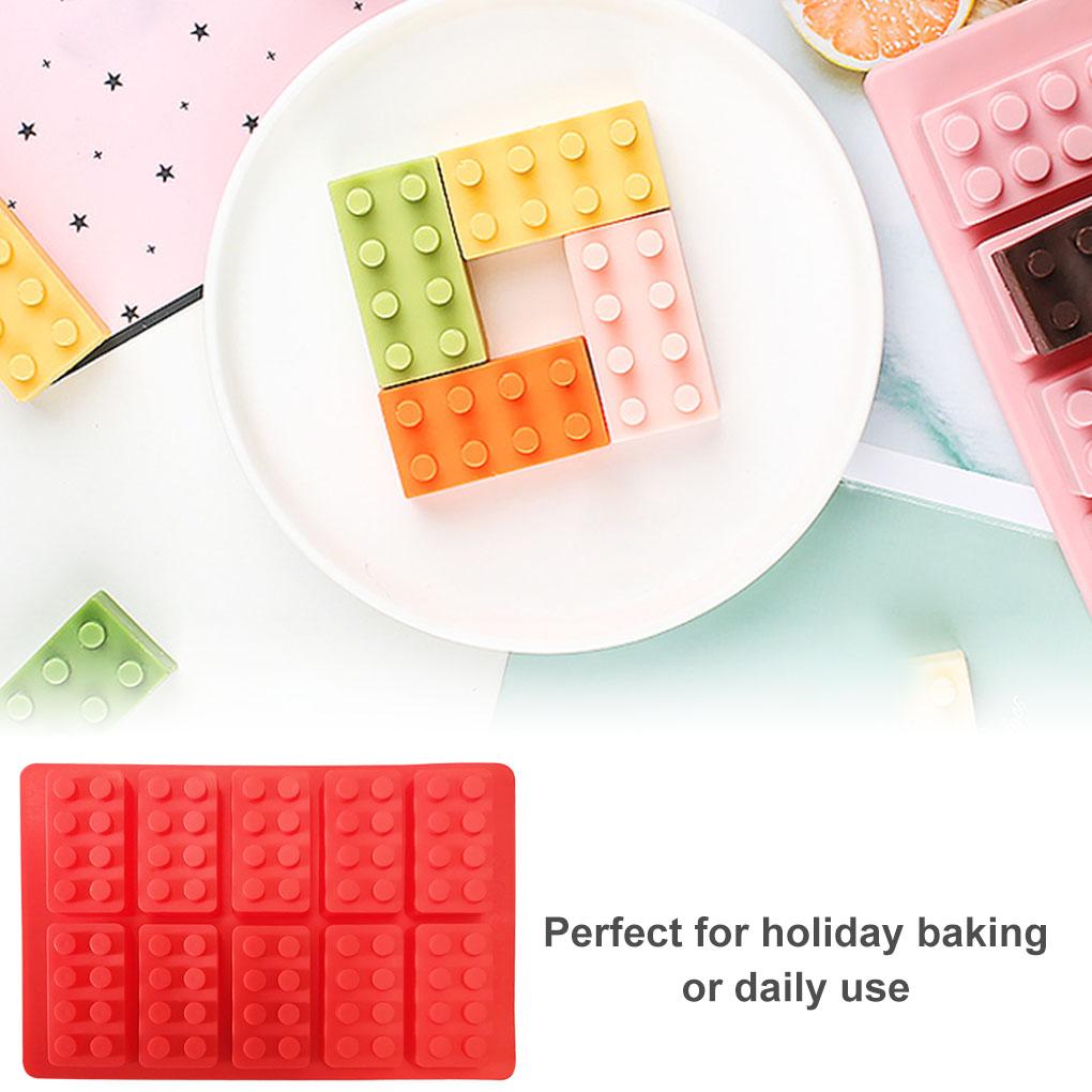 Byggeklosser Isbitform DIY Sjokoladeform Fondant Gelé Bakeform