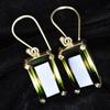 54.75 Ct NATURAL Tourmaline CERTIFIED Bi-Color Emerald Earring Pair Gemstone MY.ER-29-NS