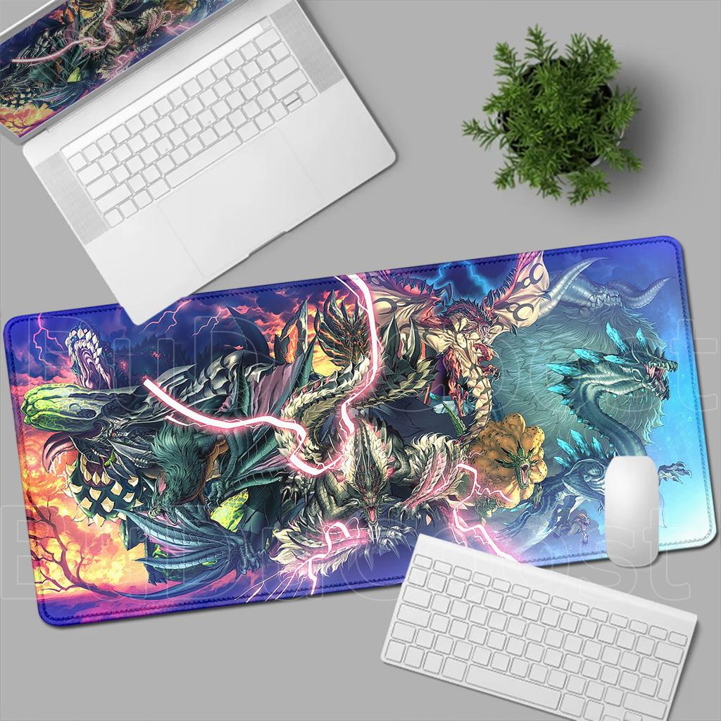 HD Printing MousePad Game Monster Hunter Wilds Mouse Pad Natural Rubber Keyboard Mat Office Desk Mat Computer Gaming Accessories