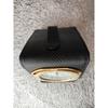 Used SEIKO Emblem AlaRM Travel Clock, Table Clock, Genuine Leather, Gold, With Beautiful Box, Operation ConfiRMed