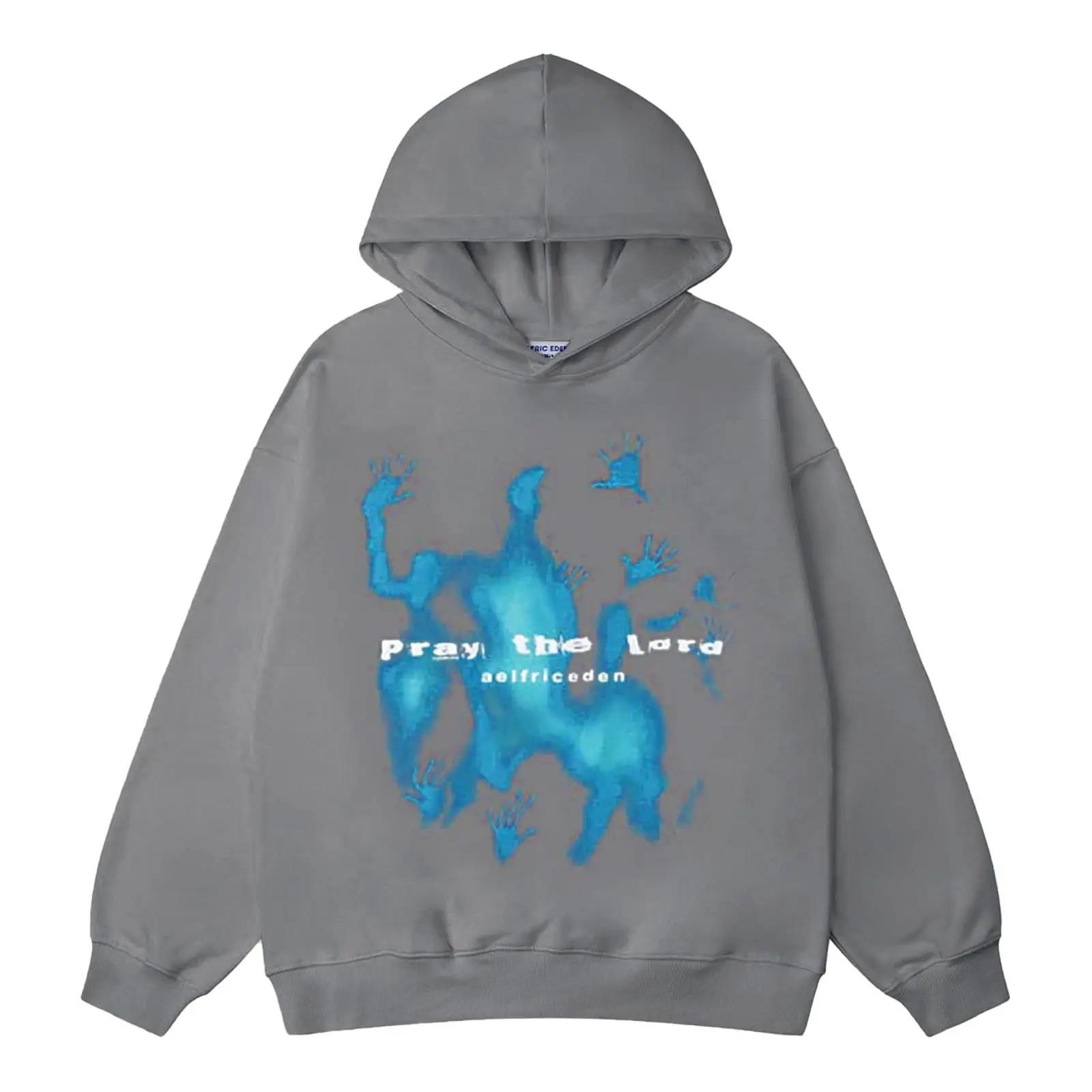 

Женская толстовка с капюшоном и принтом в виде мультфильма с мягким дышащим пуловером, повседневная толстовка XXXL темно серый