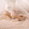 Women's High Heel Shoes Elegant Ladies Causal Bride Wedding Shoes Luxury Flower Woman Fashion Dress Loafers Stiletto Pumps