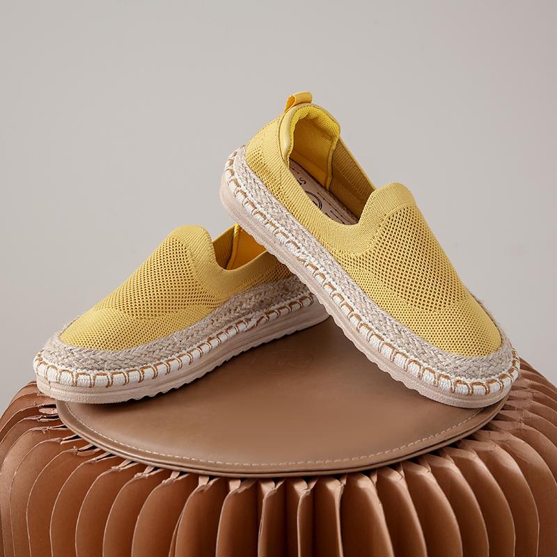 CRLAYDK Classic Loafers for Women Slip On Espadrilles Knit Dressy Casual Lightweight Shoes Ladies Walking Travel Soft Flats