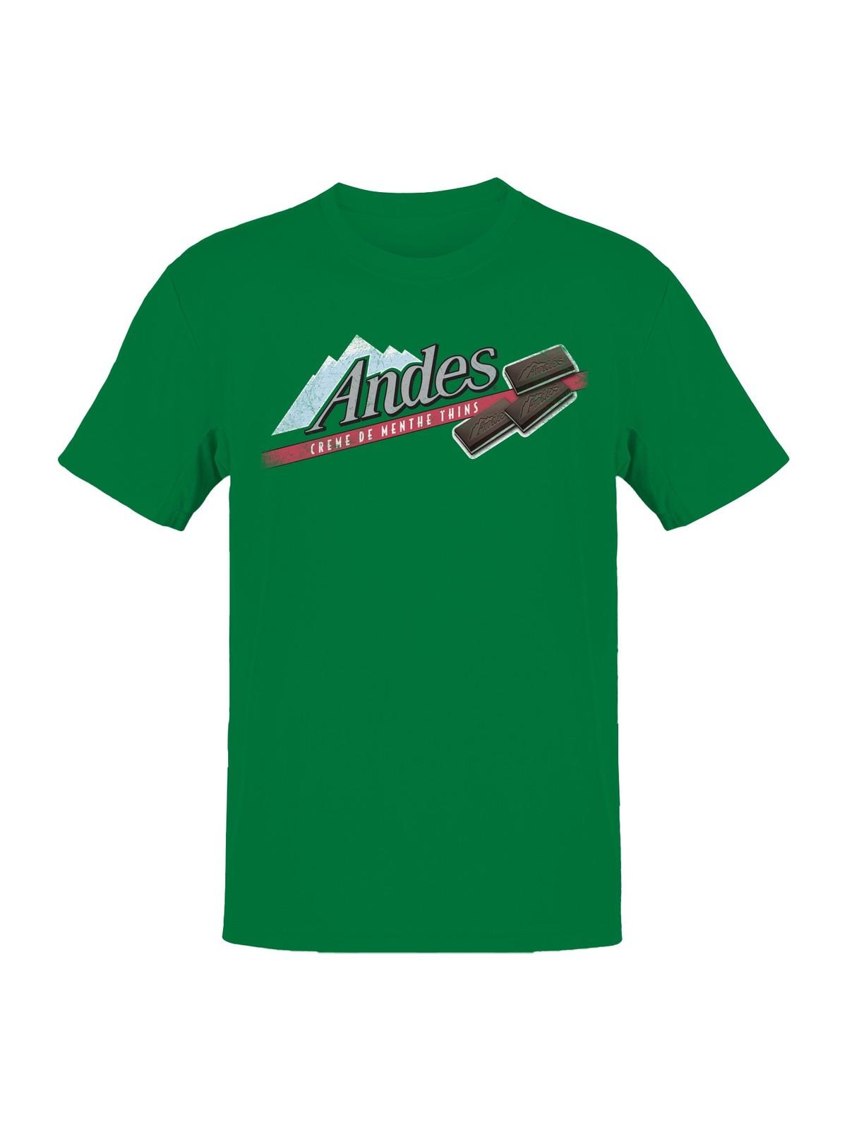 Officially Licensed Andes Mint Chocolate Thins Delight Mens T-shirt L