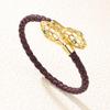 Exquisite Retro Snake Head Open Bangle: Fashionable Woven Bracelet