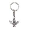 Pfauen Emaille Charms Eulen Schlüsselanhänger Vogel Anhänger Schlüsselring 28mm