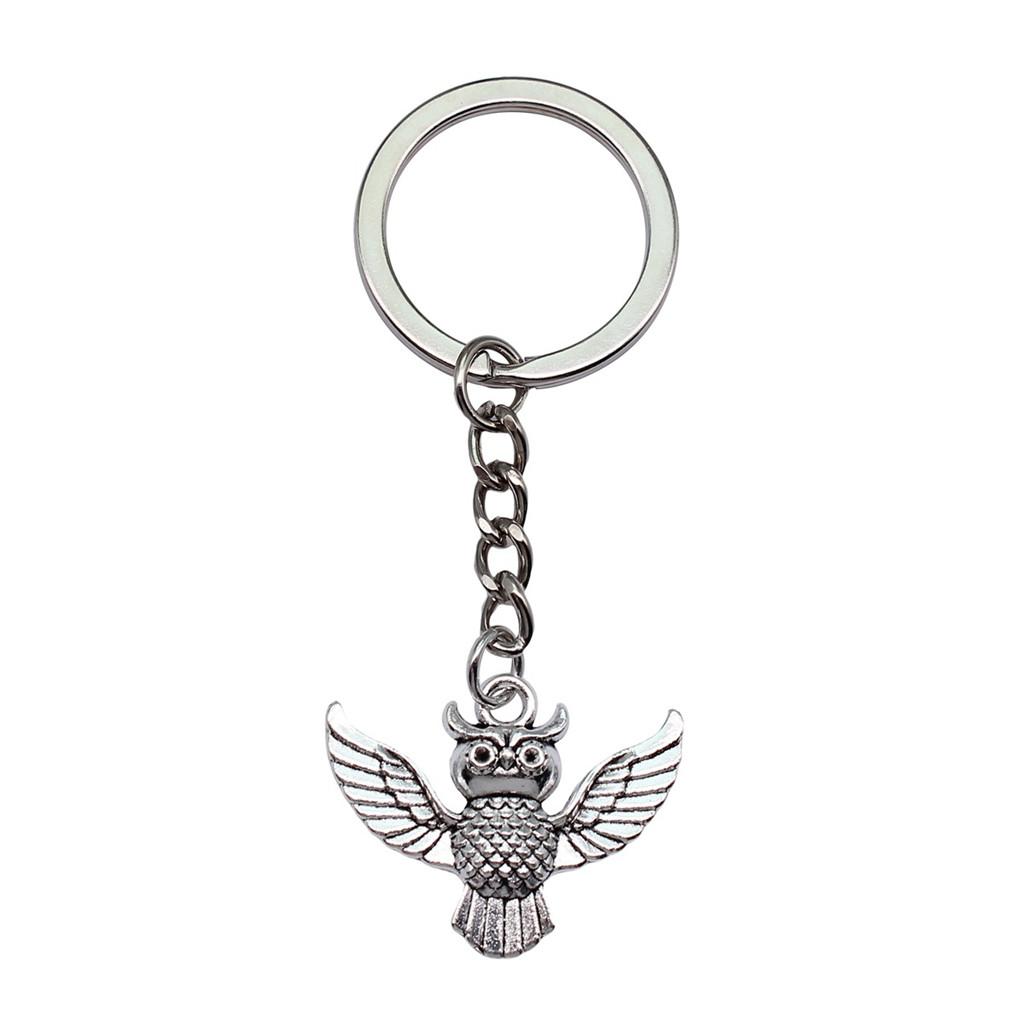 

Peacock Enamel Charm Owls Keychain Bird Pendants Key Ring 28mm A42-1pcs-30x24mm