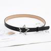Women's Black Star Rhinestone Decorated Belt Summer Ins Fashion Casual Waistband