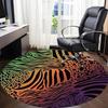 1pc Zebra Print Animal Office Round Area Rug, Indoor Mat Suitable ForOffice, Under Office Chairs Bedroom Living Room Home Decor, Room Decot265