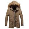 Hooded Men's Medium and Long Cotton-padded Clothes,  Thickened Winter Clothes, Warm and Fattened Plus Size Jackets for Men