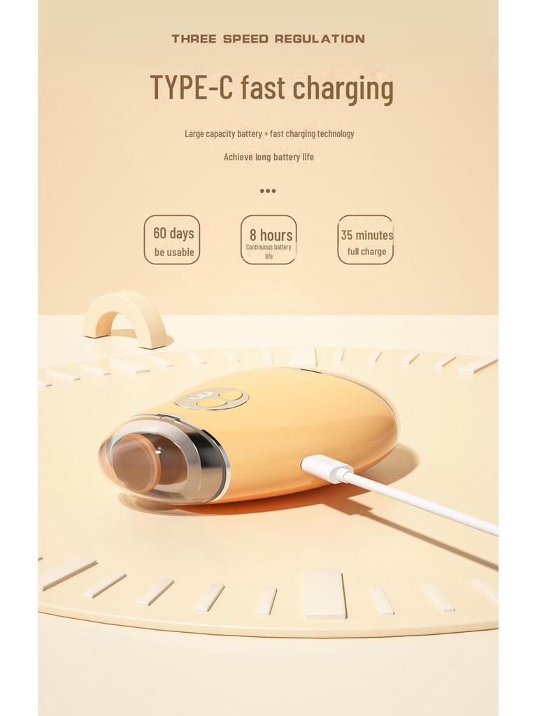 Mango-Shaped 2-in-1 Electric Nail Trimmer: Portable, Rechargeable, Splash-Proof & Pinch-Proof Clippers for Kids