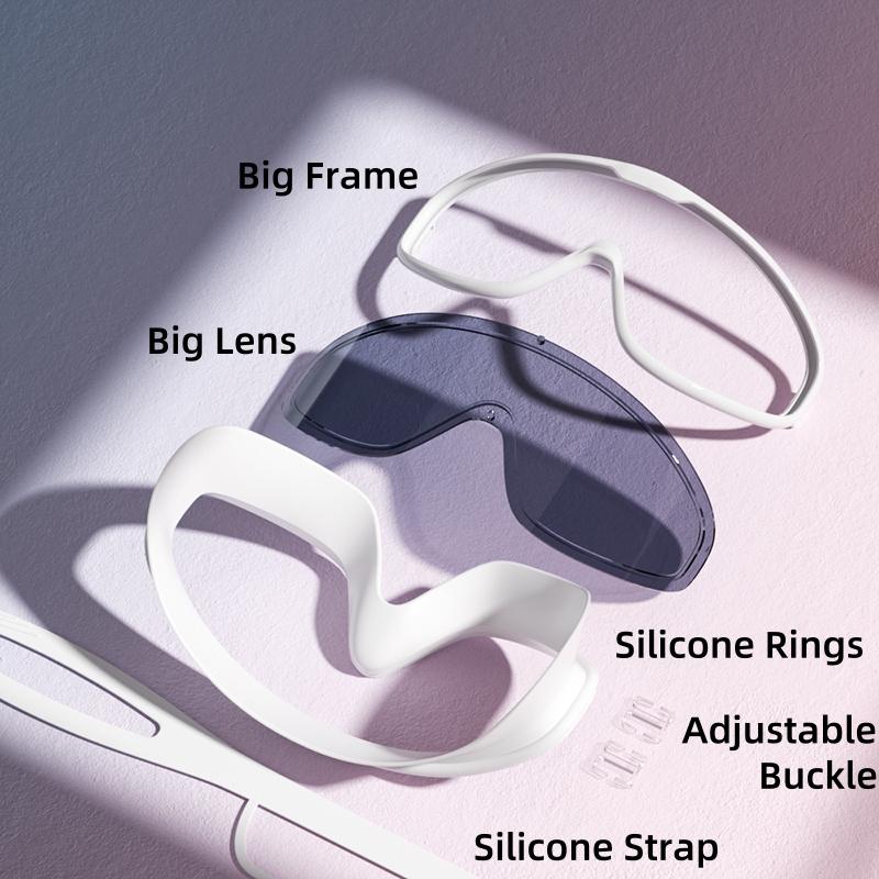 Swimming Goggles with Big Frame HD Lens and Anti-fog Waterproof Swim Goggles for Adults Shower Pool Use by Men Women