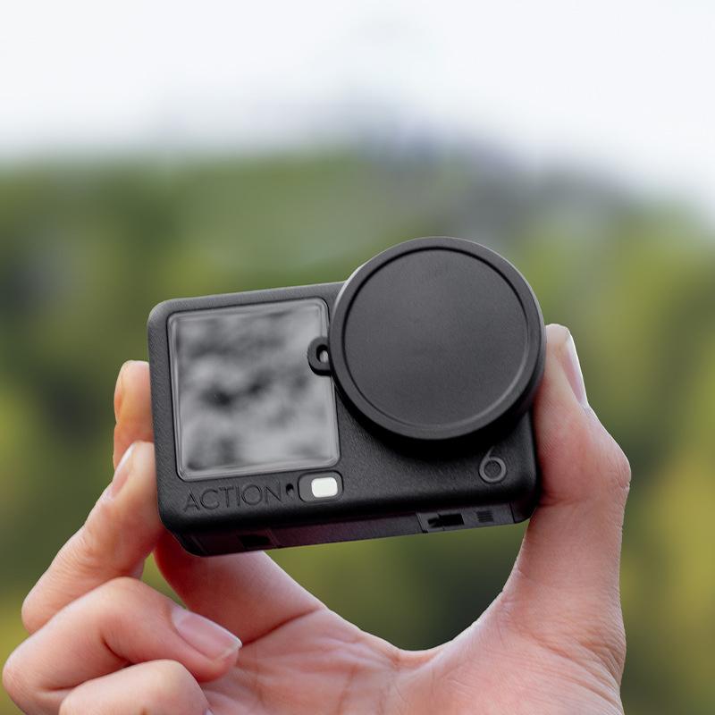 Cache d'objectif en silicone pour Dji Osmo Action 6 Anti-rayures et anti-empreintes digitales Couvercle de protection pour Action6 Accessoires