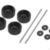 1:64 Scale Car Rubber Wheel Rims Soft Tires for RC 1/64 of 4