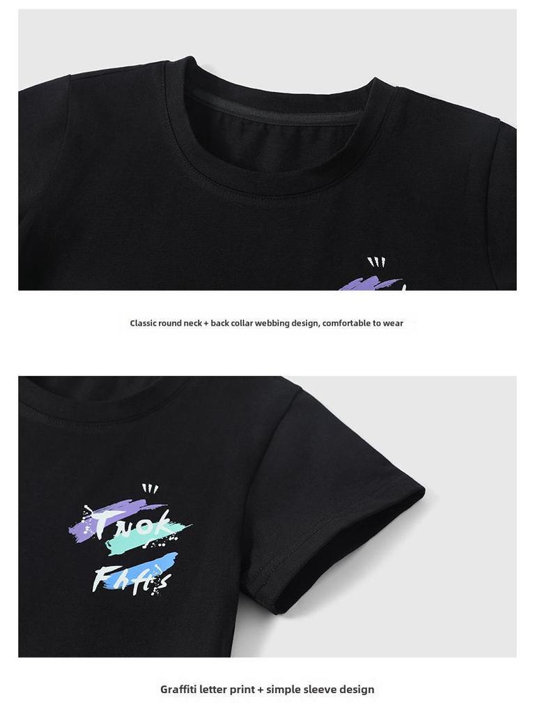 2025 New Summer Family Outfits: Parent-Child Matching Slim Suits for 3-4 People