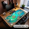 Koi Fish Theme Custom Mouse Pad Personalized With Name Text Customized Desk Mat For Office Home Decor