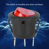 10 PCS KCD1 Round Rocker Switch Red Light Mini Circle Toggle Switches  Popcorn Maker