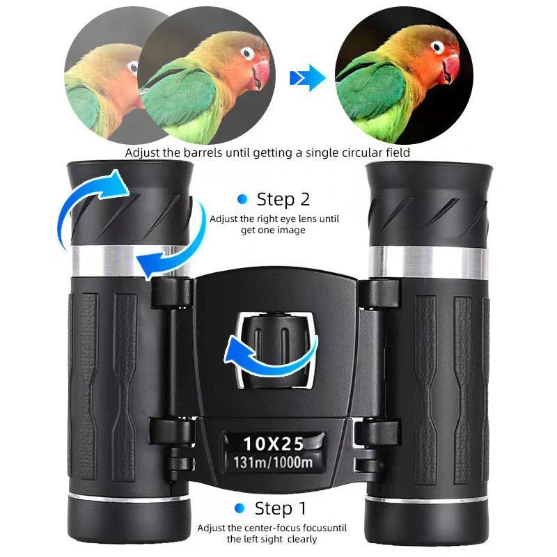10x25 HD Binoculars & Smartphone Telescope for Concerts