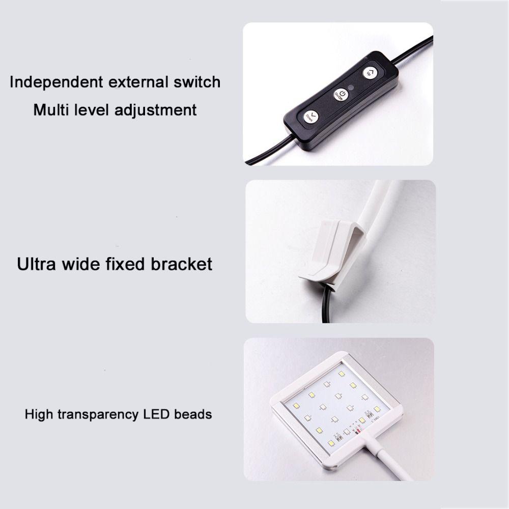 Adjustable Fish Tank Light 360° Rotatable Fish Tank Clip Lamp Full Spectrum Lamp  Aquarium Plants