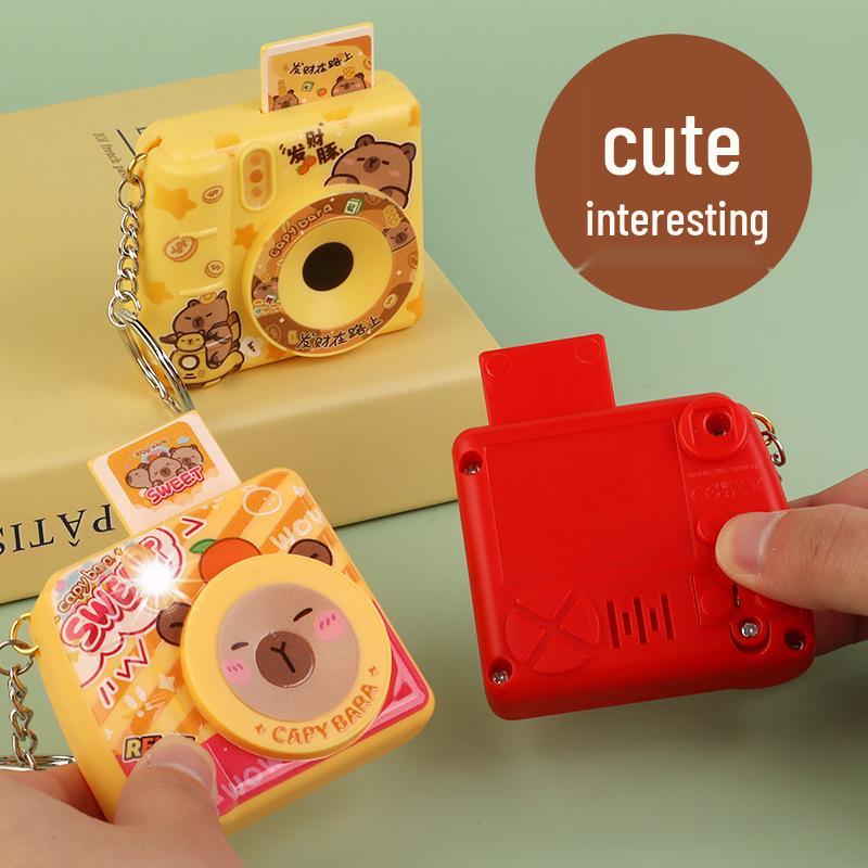 Creative Light-Up Polaroid Keychain Toy with Sound - Cute Bag Charm Gift