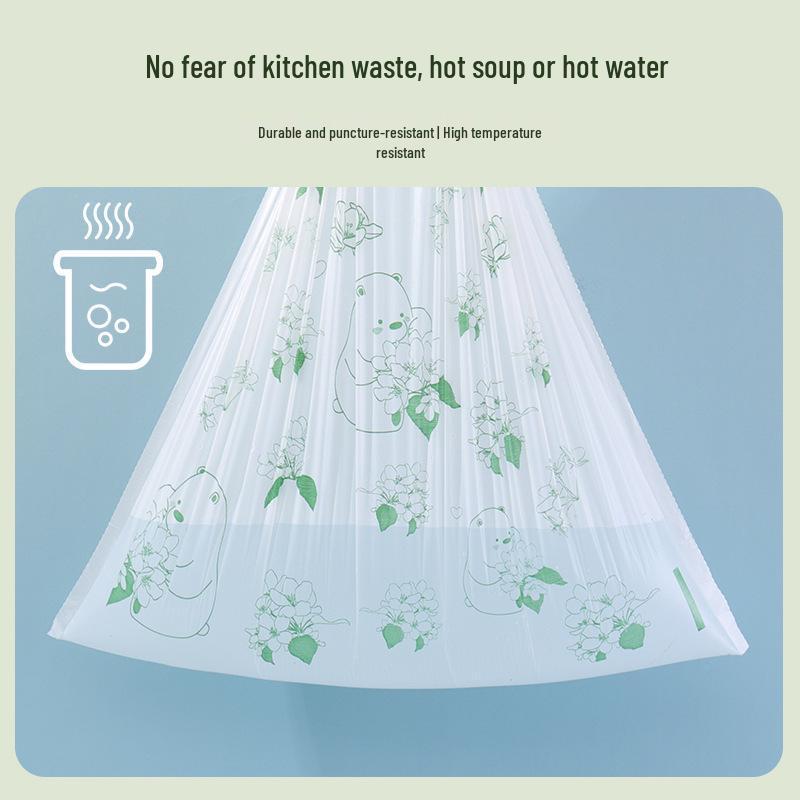 Camellia-Scented Tear-Free Degradable Kitchen Garbage Bags - Extra Thick Point-Break Style for Household Use