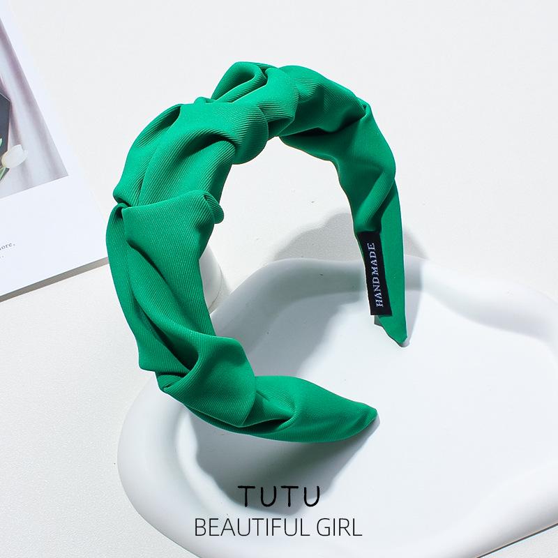 Premium Knotted Solid Color Headband - Retro Fashion, Versatile Korean Style Hair Accessory