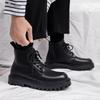 Botas Martin zapatos de hombre otoño de caña alta estilo británico zapatos de cuero de hombre botas de cuero de locomotora negras botas impermeables de hombre