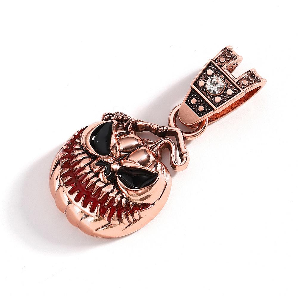 

Halloween Skull Alloy Drip Oil Pendant Personality Exaggerated Men S Necklace