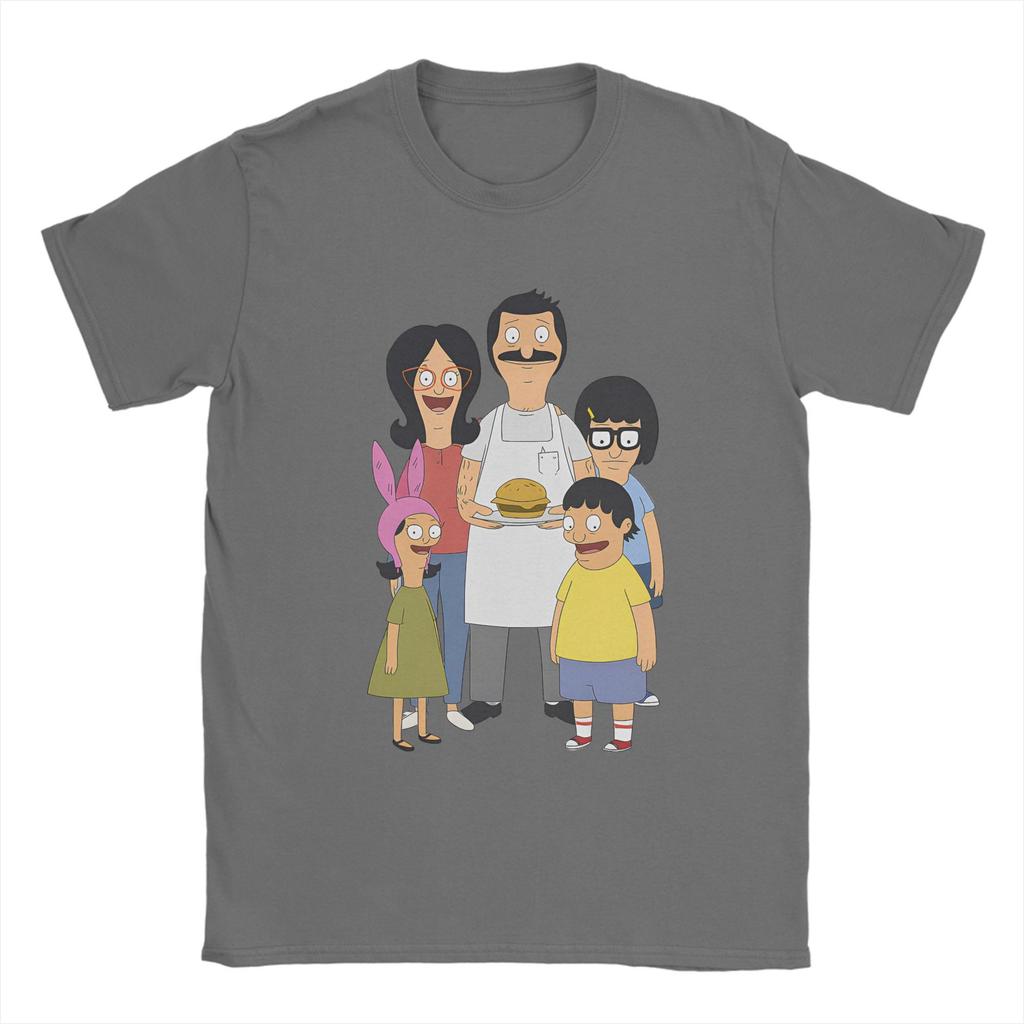 Bob Burgers Herren T-Shirts Freizeit T-Shirt Kurzarm Rundhals T-Shirt Baumwolle Übergröße Kleidung
