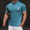 706690 Summer 2025 American Casual Short-sleeved T-shirt Fashionable Sports Elastic Fitness Outdoor T-shirt Men