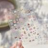 3D Embossed Bear Scrapbooking Stickers Cute Line Art Puppy for Nail Art Lighter Decal Waterproof Self Adhesive