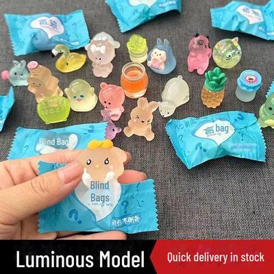 Glowing Mini Animal Ornaments: Cute Resin Simulation Figurines In Blind Bag