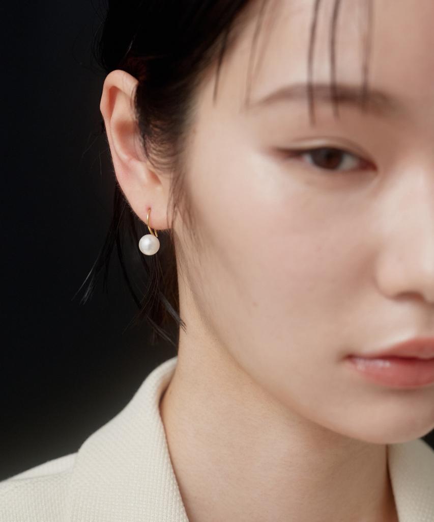 Novice Tokyo Pearl Hook Pierce [Stainless] / Gold