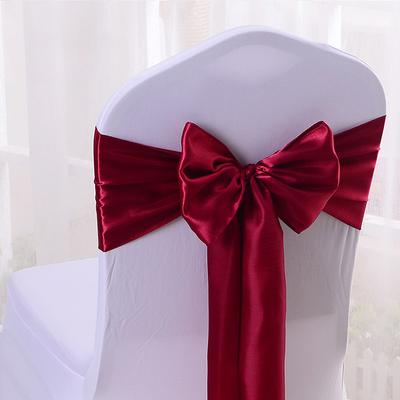 Pack of 10 Chair Ribbons Satin Chair Sashes for Wedding Chair Bows 17x275 Cm Fitting Birthday Party Anniversary Bridal Baby Shower Chair Decorations