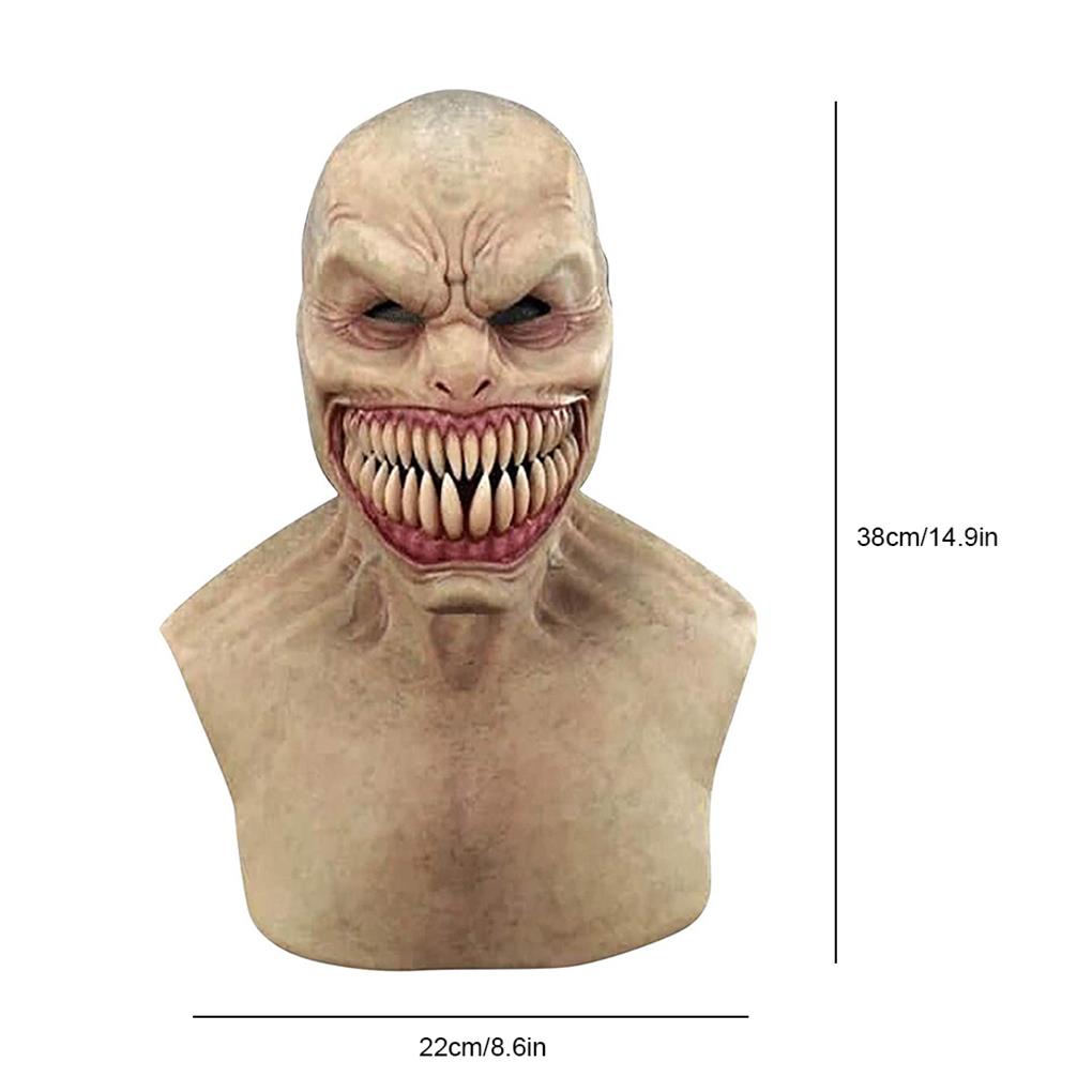 Face Cover Terror Gag Tooth Demon Halloween Costumes Scary Trick Prop Long Realistic Horror Shield Party Favors