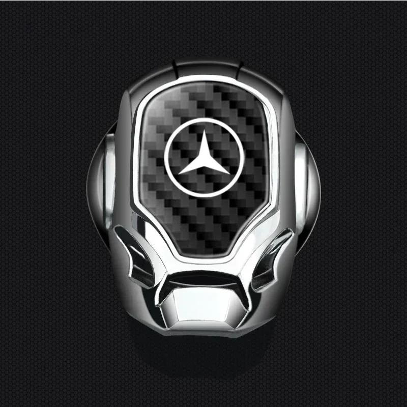 dgrb1 Car ONE-CLICK Start Button Protective Cover Emblem Stickers For Mercedes Benz W220 W205 W211 W212 GLC GLS AMG W203 Accessories