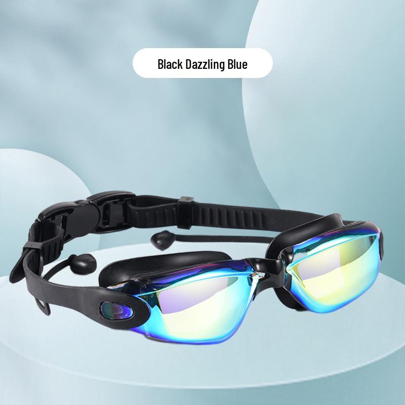 High-Definition Anti-Fog Myopia Silicone Swim Goggles Set