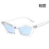 Metal Hinged Sunglasses, Women'S Cat'S Eye Small Frame Sunglasses, Personalized Colorful Marine Piece Decorative Glasses Tide