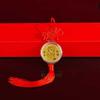 2027 Year of the Goat Gold Foil Lucky Pendant Fine Engraved Design Good Fortune Charm for Collectible Gift Jewelry