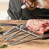 Grill Tongs Stainless Steel Steak Clip Pancake Barbecue Spatula Clip BBQ Tong Frying Fish Spatula Clip Bread Household Non-Slip