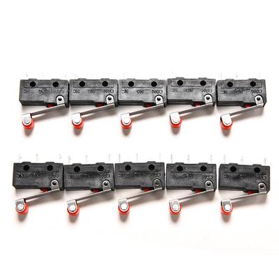10 Adet Mikro Makaralı Kol Kolu Açma Kapatma Limit Anahtarı Kw12-3 Pcb Mikro Anahtarı