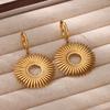 Unique Starfish Sun Stud Earrings: Trendy European-American Design for Daily Commute