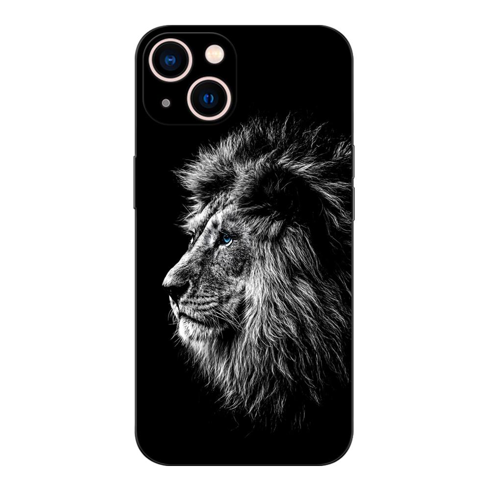 Black Tpu Case For Vivo Y21 Y51A 2021 Y21S Y33S Y51 2020 Y51S Y53s 4G Y72 5G Back Cover Animals The Lion